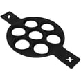 thumbnail image 1 of Egg Pancake Maker,Pancake Mold,Silicone Non Stick Holes Fried Egg Rings Maker Mini Shaper Pancakes Black Kitchen Non Stick Silicone Eggs Pancake Making Mold with Handles DIY Baking Tools, 1 of 8