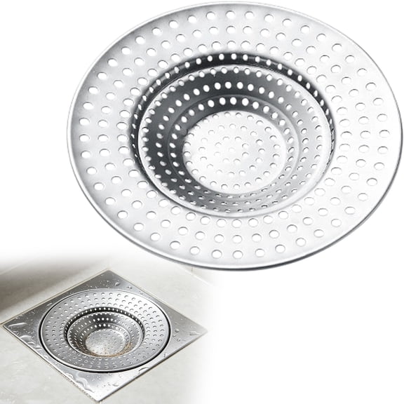 Stainless Steel Bathtub Drain Strainer Hair Catcher Fine Mesh Filter Basket, Efficient Hair Trapping, Rust Resistant, For Bathroom Sink Shower Tub Wash Basin, Rustproof