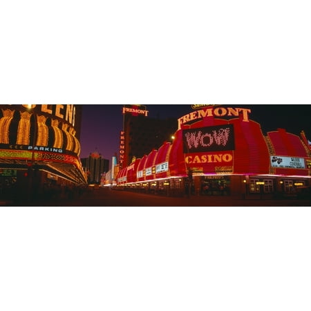 Neon Lights at Las Vegas Nevada Poster Print (27 x 9)