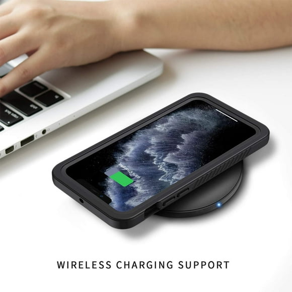 Lanhiem Étui pour iPhone 11 Pro Max, Étanche IP68 Anti-Poussière Antichoc avec Protecteur d'Écran Intégré, Corps Complet