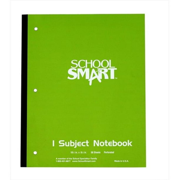 School Smart 085316 8 x 10.5 In. 3Hole Punched Wireless Notebook, 50
