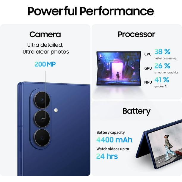 Samsung Galaxy Z Fold7 5G | 256GB - Blue Shadow - Unlocked