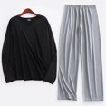 thumbnail image 1 of Weiqiqre Ensemble de Sport pour Hommes, Mode Décontractée, Couleur Unie, Col Rond, Manches Longues, Extensible, 1 of 3