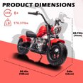 thumbnail image 7 of Acnico 24V Kids Electric Dirt Bike, 250W Motor, 12.5MPH, Disc Brake, LED Headlight, Bluetooth Music, Ride-On Motorcycle for Kids 8+, 176 lbs Max Load, 7 of 7