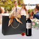 thumbnail image 3 of 6 bolsas de regalo de 32 x 25 x 11 cm, bolsas de regalo de papel impermeables con lazo dorado para bodas, fiestas, cumpleaños, celebraciones navideñas, 3 of 4