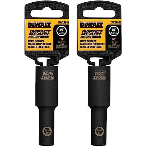 Juego de enchufes DEWALT DW22872 9/16 pulgadas IMPACT READY Deep 1/2 pulgadas