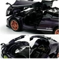 thumbnail image 5 of 1:32 Alloy DieCast Metal Cars Model Collectible Pagani Huayra Dinastia Pull Back Vehicle, Pull Back Model Cars with Light and Sound，Children's Christmas Birthday Gifts,etc.(Purple), 5 of 6
