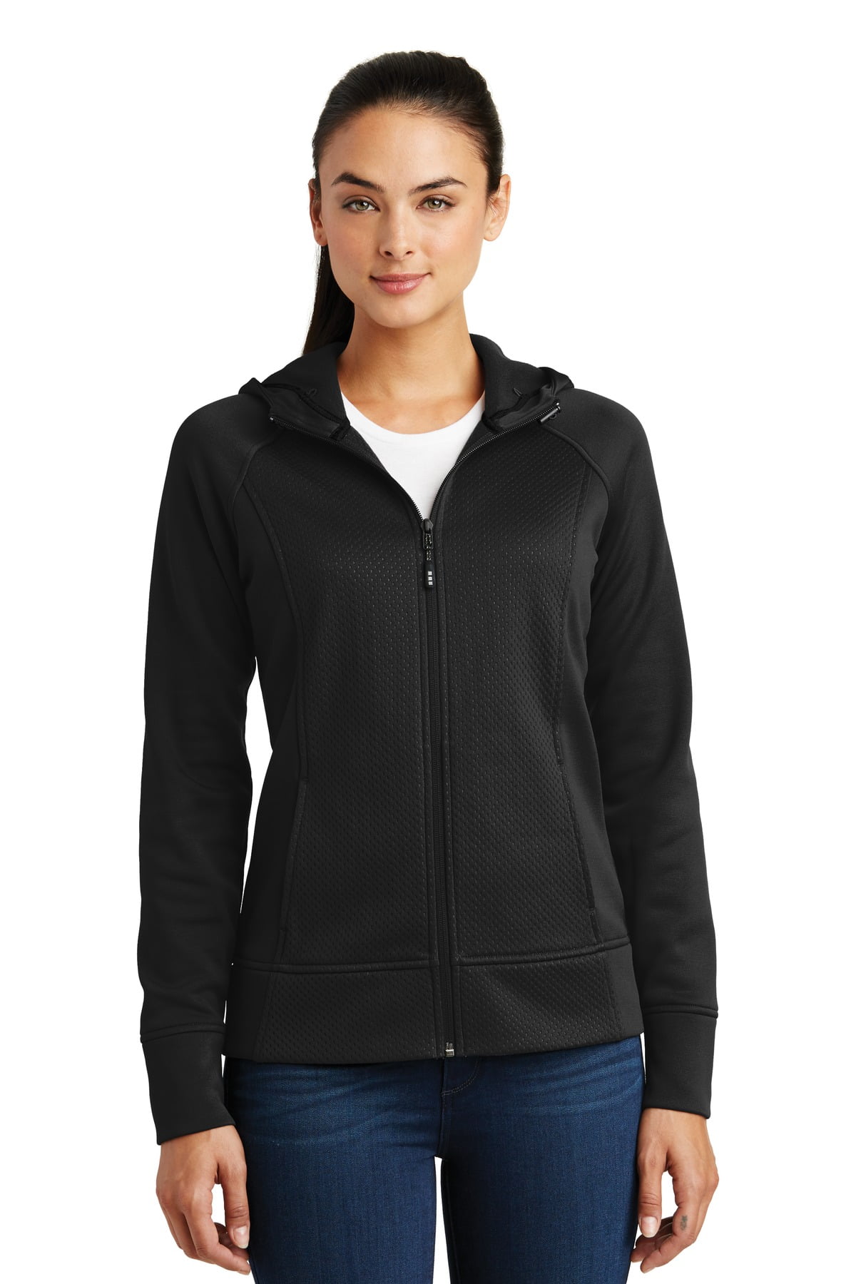 Sport-Tek Women's Rival Tech Fleece Full-Zip Hooded Jacket. LST295 ...
