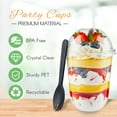 TRAHOO50 Pack 16 oz Clear Plastic Dessert Cups with Dome Lids (No Hole