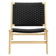 thumbnail image 5 of Modway Saoirse Woven Rope Wood Accent Lounge Chair in Natural Black, 5 of 9