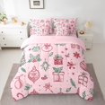 thumbnail image 2 of Manfei Mexmas Floral 7pcs Bedding Comforter Set,Girl Christmas Gifts Queen Bedding Sets,Happy New Year Queen Sheet Sets For Girls Boys,Breathable Home Decor Reversible, 2 of 8