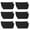 Black, variant on 12-Pack Blank Lining Cotton Canvas Makeup Bag with Zipper, Pencil Case, DIY Craft Pouches - Mixed Color