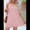 thumbnail image 4 of Vestido Informal de Verano para Mujer, con Lunares, Cuello en V, Sin Mangas y Bolsillos, Rosa , Talla S, 4 of 8