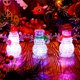 thumbnail image 2 of Estatua de muñeco de nieve de Navidad con lámpara de mesa acrílica de Papá Noel iluminada a batería, decoración para el hogar, regalo de Navidad (estilo muñeco de nieve, 3 piezas), 2 of 4