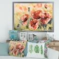 thumbnail image 3 of Designart 'Abstract Red Poppy On A Field' Traditional Framed Art Print, 3 of 4