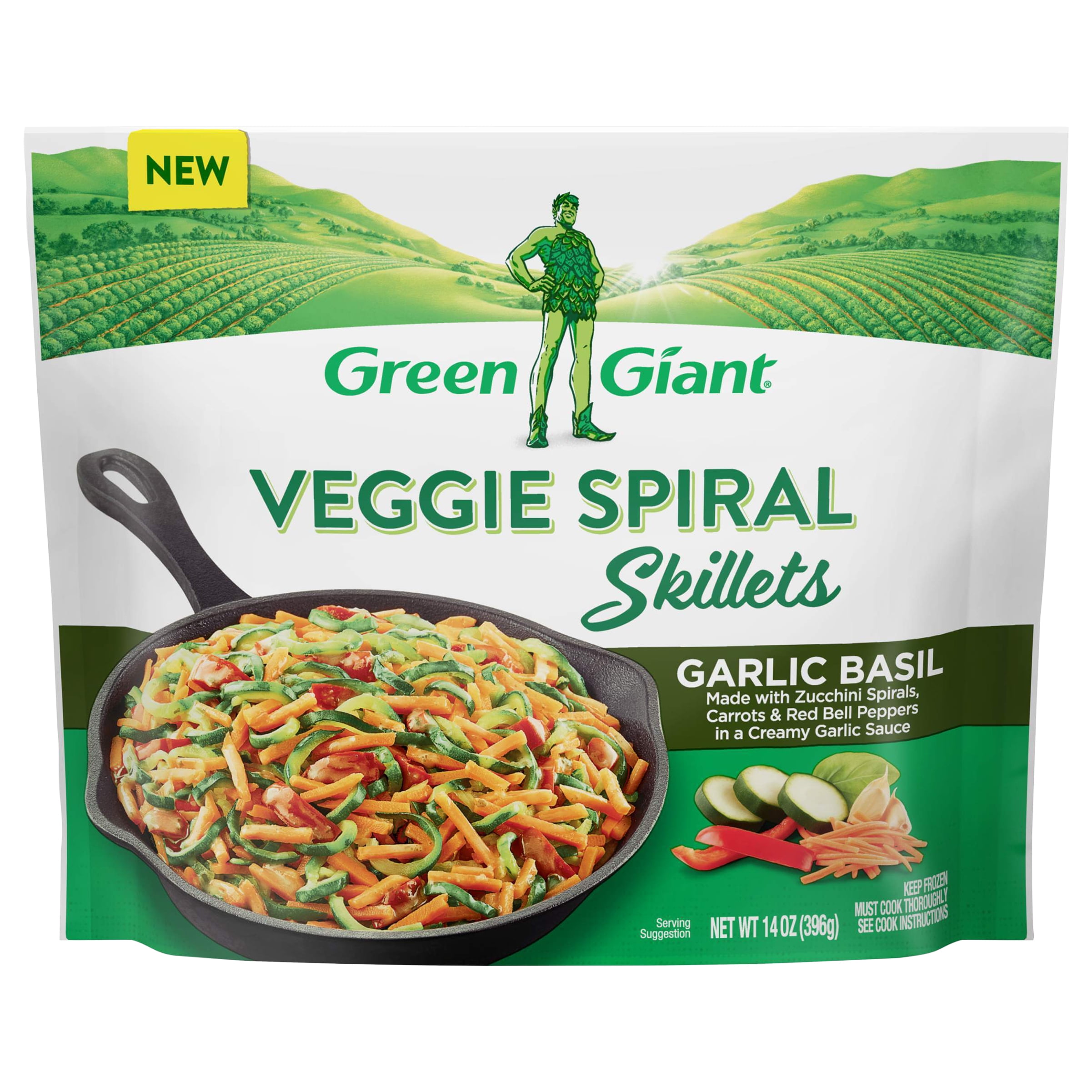 Green Giant Veggie Spiral Skillets Garlic Basil, Frozen, 14 oz