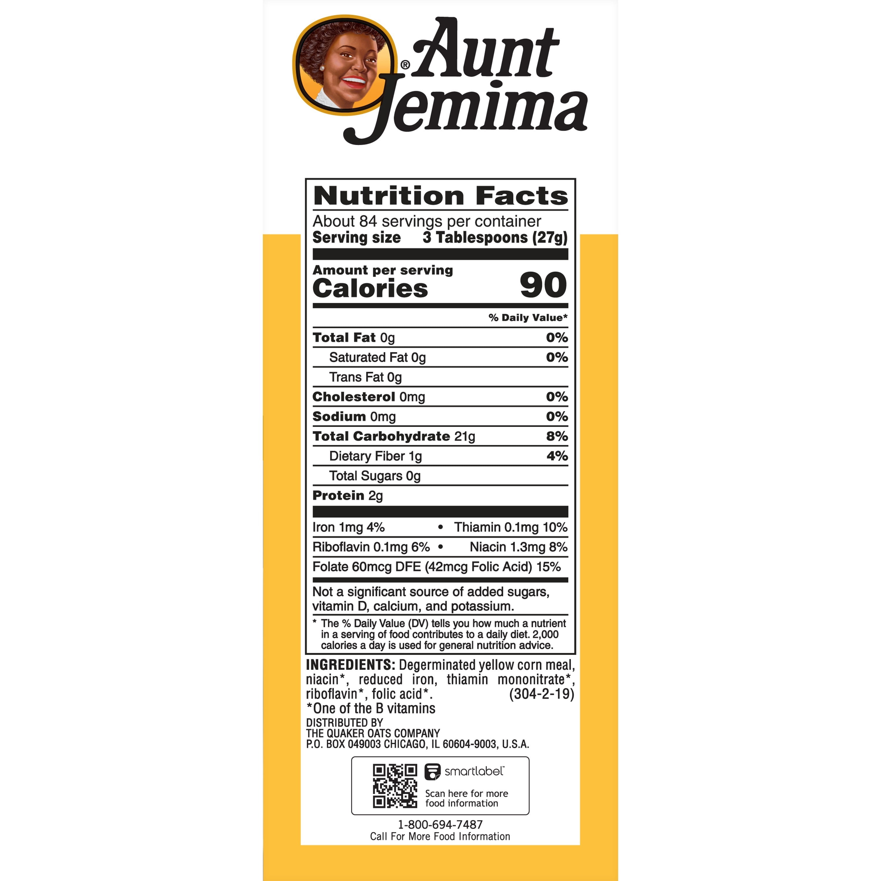 Aunt Jemima Yellow Corn Meal, 80 oz Bag