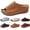 Brown, variant on Orthopedic Sandals for Women, 2026 Summer Comfortable Orthotic PU Leather Wedges Slides Dressy Arch Support Slip On Platform Slippers Summer Beach Shoes Sandals