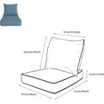 thumbnail image 2 of x Coussins de Patio à Assise Profonde pour Extérieur/intérieur, Ensemble de Rembourrage en Mousse Résiliente, Hydrofuges, Résistants aux Taches et aux Intempéries, Assise Profonde, Bas Chili, 2 of 7