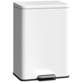 thumbnail image 1 of HOMCOM 5.3 Gallon/20 L Garbage Can, Trash Bin with Soft Close Lid, Cream, 1 of 10