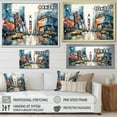 thumbnail image 4 of Designart "New York Cityscape Times Square III" Cityscapes Framed Wall Art Decor - Industrial Orange New York Living Room Framed Canvas Art, 4 of 6