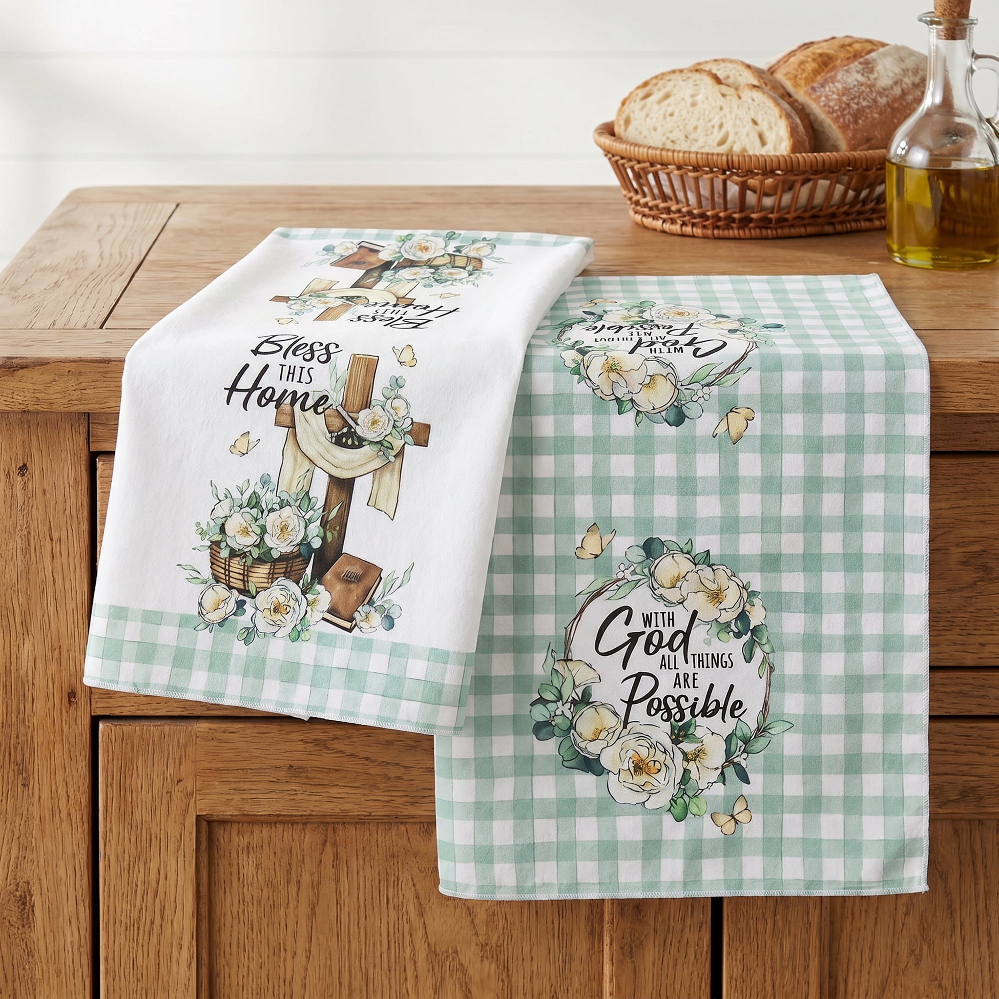 Unique Bargains Soft Absorbent Microfiber Kitchen Towel Green 26" x 18"