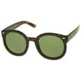 thumbnail image 2 of Womens Retro Oversize Horn Rimmed P3 Round Sunglasses 52mm UV400 Lenses, 2 of 4