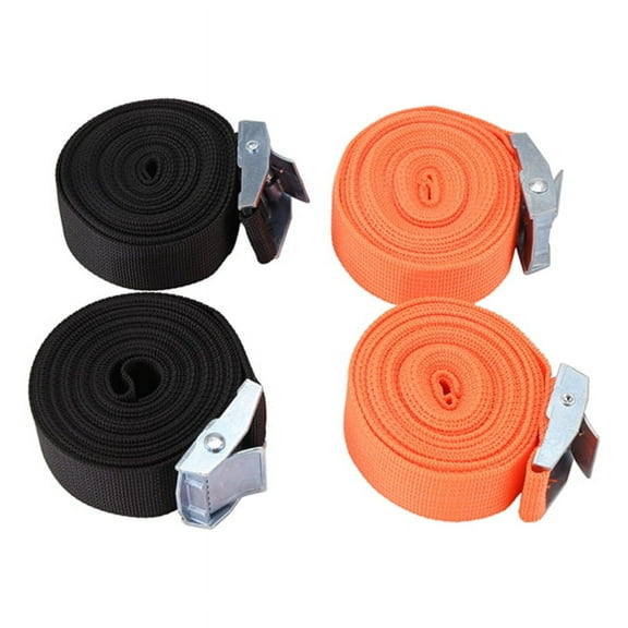 Lashing Straps Tie Down Straps with Zinc Alloy Cam Lock , for Cargo, Gear, Bikes & More (4 Pack)