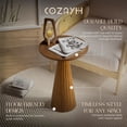 thumbnail image 2 of COZAYH Pedestal Wooden End Table for Small Space Living Room or Bedroom, Walnut, 2 of 11
