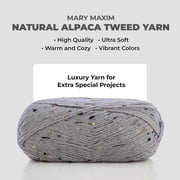 Mary Maxim Alpaca Yarn Medium Worsted Weight Grey Tweed Yarn 262 Yards