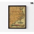 thumbnail image 2 of Eastern North Carolina 1861, Antique North Carolina Map, Rustic Farmhouse Art Print, Framed Restaurant Old Wall Art, Master Bedroom Idea, 2 of 8