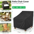 thumbnail image 5 of Outdoor Chair Covers, 210D Patio Furniture Covers Waterproof, Lawn Furnitures Covers Fits up to 33W x 33D x 36H Inches, Black, 2 Pack, 5 of 6