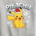 thumbnail image 3 of Pokémon - Pikachu With Hat - Youth Crewneck Fleece Sweatshirt, 3 of 5
