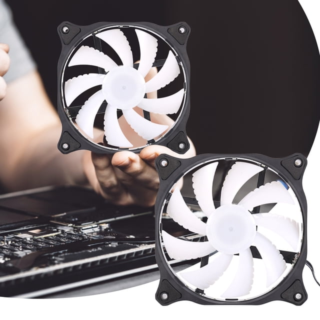 PEONAVET Cooling Fans Cooling Fans CPU Cool Fans Chassis Fans 120mm PWM Hydraulic Bearing Case Fan Low-Noise 25 DB Fan Speeds 1500,48 CFM,Intelligent Temperature Control