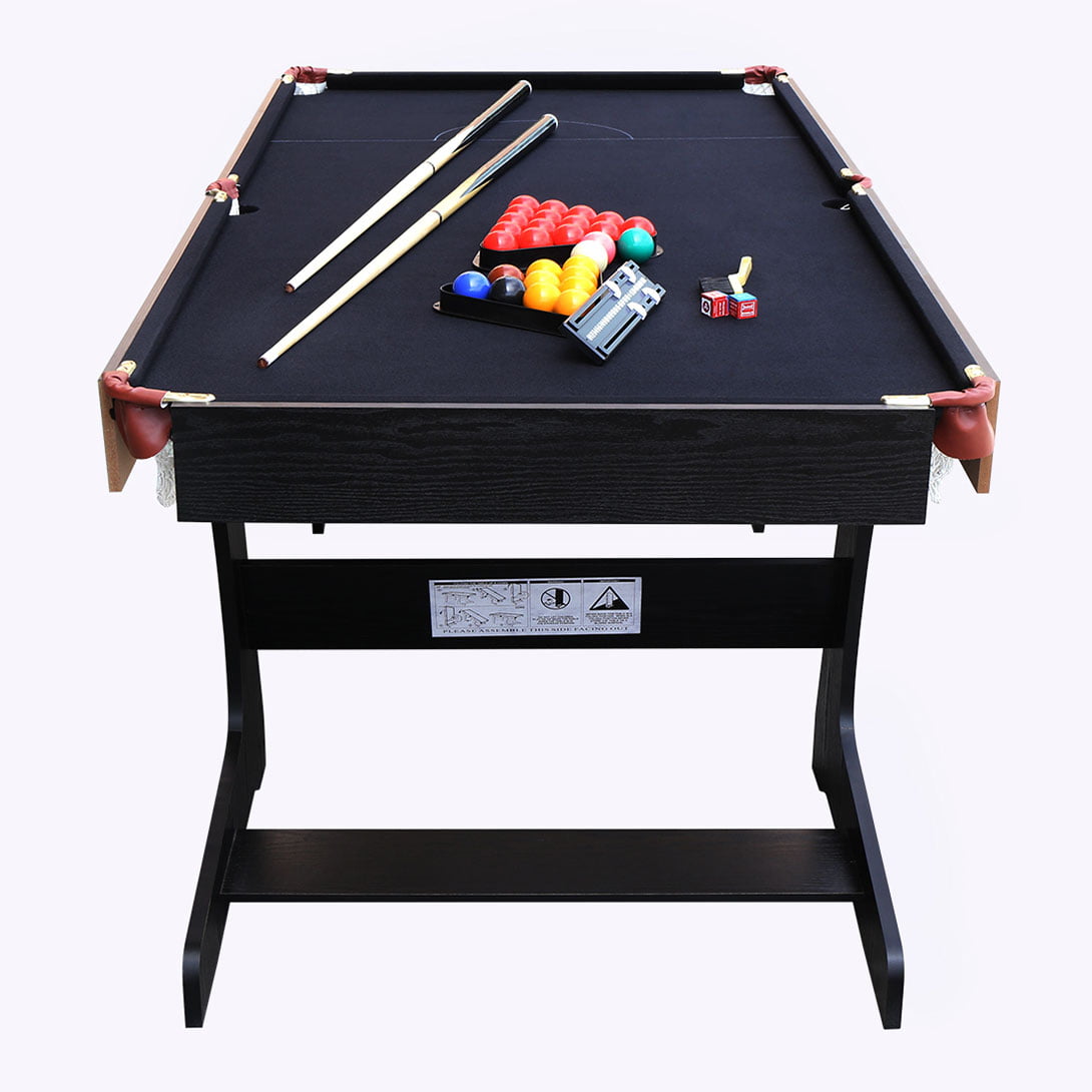 5.8FT Foldable Billiard Table Pool Table Snooker Game Table with Free Balls Cues Chalk and Other Accessories