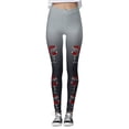 thumbnail image 1 of Zhanying Leggings de Noël pour Femmes Rouges Longueur Cheville Poignets Élastiques à la Cheville Vêtements pour Femmes Gris G, 1 of 5