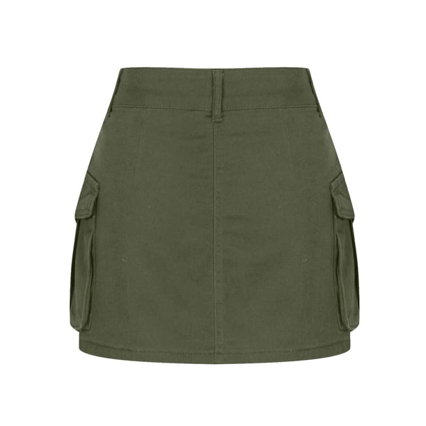 Short Cargo Tendance 2025 Femme - Extensible Taille Haute Y2K Mini Short Avec Poches