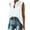 White, variant on Spring Tops for Women Tank Tops for Women Fashion Women Causal Turtleneck Solid Blouse Sleeveless T-Shirt Summer Button Tops