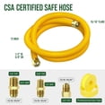 thumbnail image 4 of Kit de conectores de línea de gas Alloxity 72 Flex Gas Line 304 SS, 4 of 7
