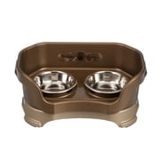 Neater Pets Neater Feeder Deluxe Mess-Proof Elevated Food & Water Bowls for Cats, Bronze