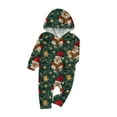 thumbnail image 2 of Odeerbi Christmas Onesie Pajamas for Family Holiday Sleep Jumpsuit Long Sleeve Family Christmas Pajamas Matching Sets Infant Fashion Printed Hooded Jumpsuit Sleepwear PJs Set Green, 2 of 5