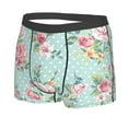 thumbnail image 2 of Fotbe Vintage Floral Men’s Total Support Pouch Boxer Briefs, X-Temp Cooling, Moisture-Wicking Underwear, Regular, Long-leg and Trunk-Small, 2 of 9
