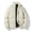 Beige, variant on Men's Puffer Bomber Jackets Stand Collar Midweight Warm Thermal Fall Winter Outerwear with Pockets Big and Tall Pink XXXXL