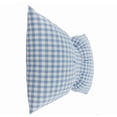 thumbnail image 4 of Homellea Light Blue Gingham Bow Throw Pillow, 24 x 14 Inch Blue White Checkered Decorative Accent Cushion with Velvet Back and Polyester Fill for Couch, Sofa, Bed and Home Decor, 4 of 8