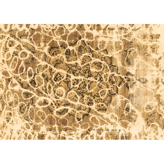 Ahgly Company Indoor Rectangle Abstract Brown Modern Area Rugs, 8' x 12'
