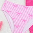 thumbnail image 6 of MEZZALL Children Swimsuit Girls Swimwear Two Piece Bow Print Camisole Tankini With Mesh Skirt For Beach Cozy Summer Beachwear, 6 of 8