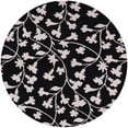 thumbnail image 1 of Ahgly Company Indoor Round Mid-Century Modern Black Oriental Area Rugs, 7' Round, 1 of 6