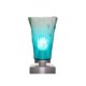 thumbnail image 1 of Lámpara de mesa Luna Accent mostrada en acabado grafito con cristal verde azulado cuadrado de 5 ", 1 of 1
