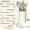 Cream White, variant on Silicone Cooking Utensils Set -  Silicone Kitchen Utensils for Cooking Wooden Handles, 446°F Heat Resistant Kitchen Utensil Spatula Sets w Holder, Gadgets for Non-Stick Cookware BPA FREE (Khaki)