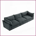thumbnail image 4 of Modern 4-Seat Chenille Sofa with Storage Drawers - Oversized Wide Seat for Living Room, Wheat, 4 of 22